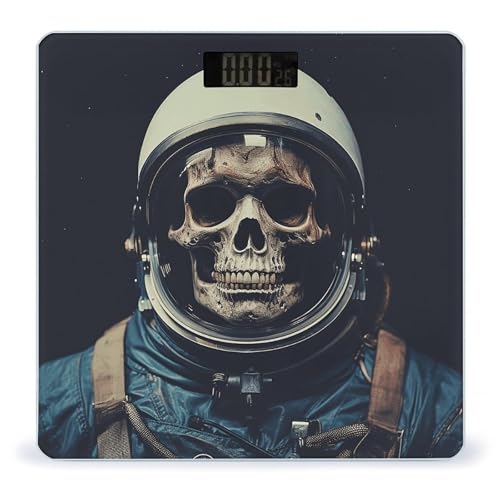 Báscula Digital de Baño con Diseño Calavera y Pantalla LCD miniatura 1