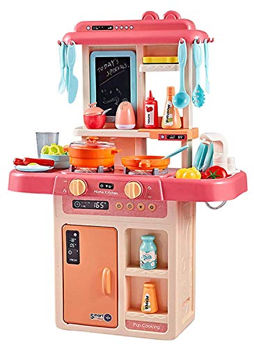 Image of LONGMIRE Plastic 42 Pcs Big Size Kitchen Playset | Musical & Light Kitchen Set Toy for Kids with Sound and Accessories Set for 4 Year Old (36 Pcs Kitchen Set)