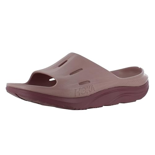 HOKA HOKA Ora Recovery Slide 3 Unisex Shoes Size 11, Color: Peach Whip/Mistful Mauve