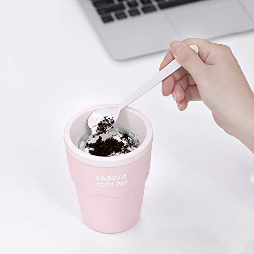 FaSoLa Ice Cream Maker Cup with Freezer Core Creates Single-serving Smoothies Freeze Slush and Shake Maker (GREEN (180mL)) - Thumbnail 4