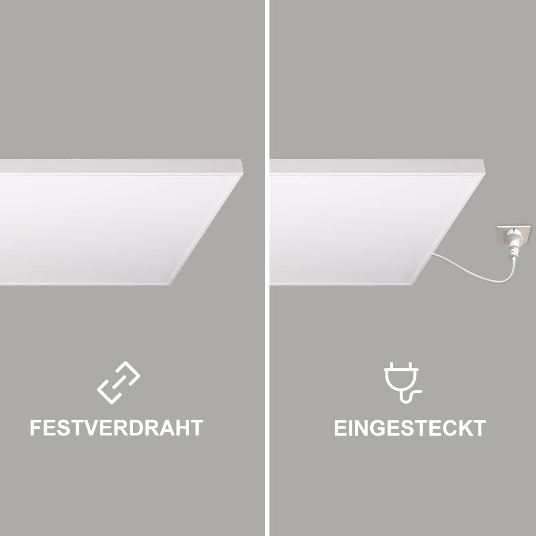 Diagram showing two installation options: hardwired and plugged-in for the Byecold infrared heater.