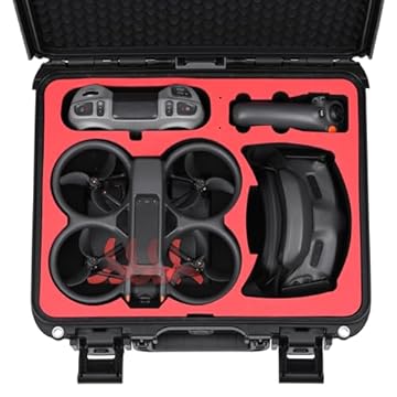 BRDRC Capa rígida para DJI Avata 2, bolsa de armazenamento à prova d'água para DJI Avata 2 Fly More Combo para DJI Goggles 3/RC Motion 3/FPV Remote Controller 3 Bateria Hub de carregamento acessórios