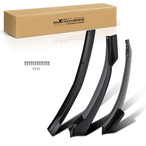 maXpeedingrods Front Bumper Splitter Lip Kit For Mercedes CLA W118 C118 X118 Gloss Black Plastic Painted Performance Style