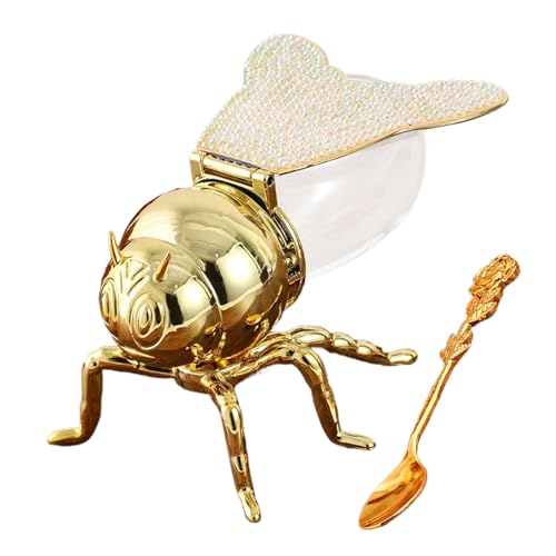 Bottiglie di miele, barattoli a forma di ape, set di contenitori, 15 x 10 x 8,5 cm, accento decorativo per cucina, confezione regalo, festa di vacanza picnic uso affascinante accessorio calore