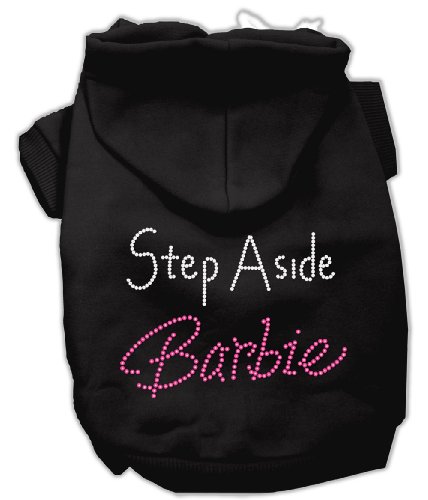Mirage Pet Products 12-Inch Step Aside Barbie Hoodies, Medium, Black