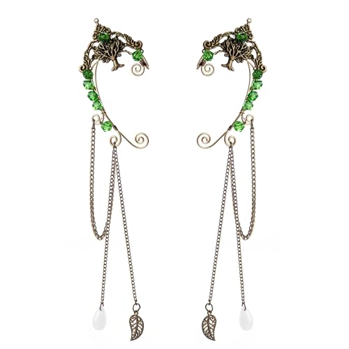 Elf Ear Cuffs, OwMell Handcraft Silver Pointed Fai...