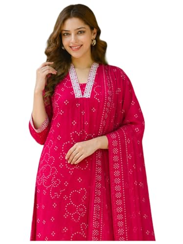 Kurta femme rayonne coupe droite confortable avec pantalon ensemble trois pièces