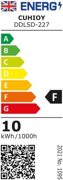 Miniatura 9 de CUHIOY Lámpara de escritorio con abrazadera de metal, lámparas LED de lectura de mesa para oficina en casa, 3 colores, 10 iluminaciones, cuello de