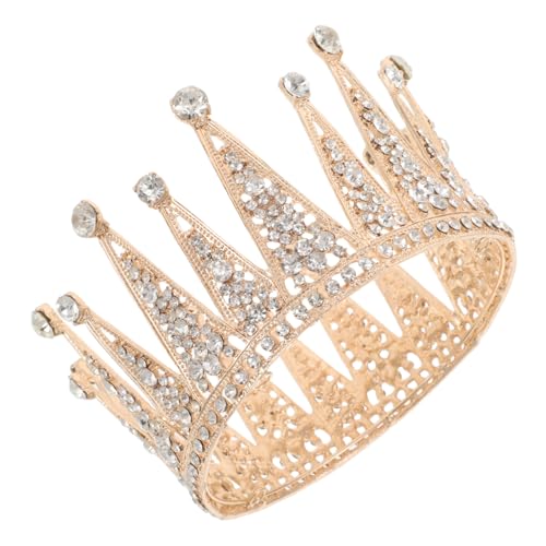 Diadème cristal pour femme prestigieux et couronne de mariage ronde de haute coiffure