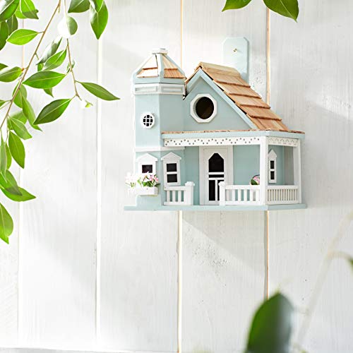 Home Bazaar Flower Pot Cottage Birdhouse, Blue #TOP5