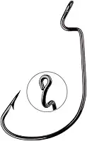 Kit 25 Anzol Offset Antienrosco EWG Para Iscas Soft Pesca Varios Tamanhos Robalos Traíras Tucunarés Black Bass