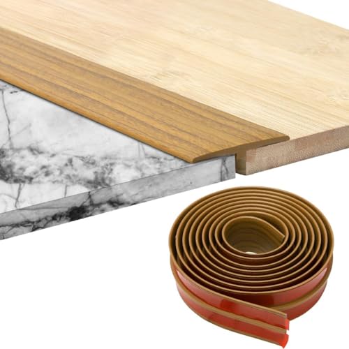Profilo di Transizione Pavimento, 100 x 5cm Striscia di Transizione per Pavimenti in PVC, Striscia di Giunzione per Pavimenti, per Piastrelle e Pavimenti di Collegamento di Piastrelle in Laminato