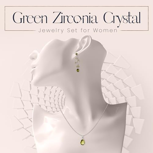 Crystalline Azuria Parure de mariage avec collier et boucles d
