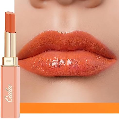 Oulac Orange Moisturizing Lipstick - Gloss Lipstick with Shea But...