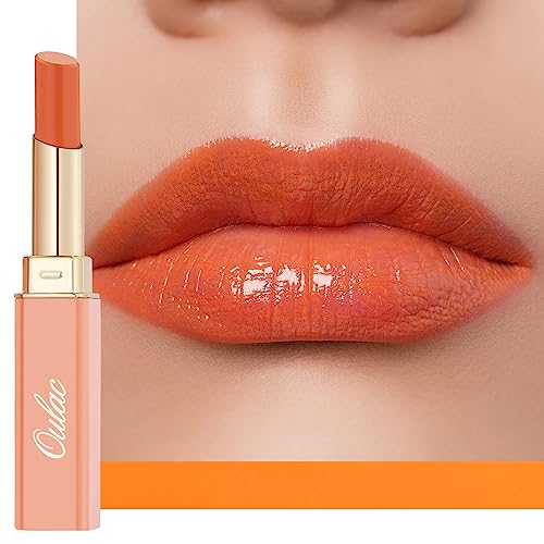 Oulac Labial Hidratante Naranja   Barra de Labios Brillo con Manteca de Karité para Nutrir los Labios, Acabado Brillante, No Pegajosa, Bálsamo Alta Pigmentación, Vegan & Cruelty Free 08