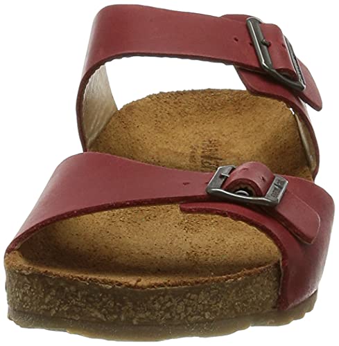 HAFLINGER Unisex Children's Organic Andrea T-Clip Sandals, Madras Red 775, 11.5 Little Kid2