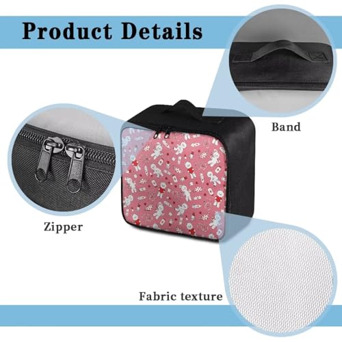 Image of Gomyblomy Cute Bear First Aid Kit Empty Medical Travel Bag Portable Emergency Trauma Pouch for Home Medium Size Medicine Bags with Double Zipper and Handle for Camping