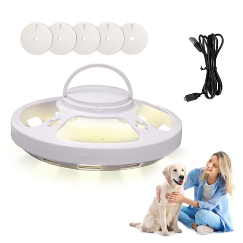 Trampa antipulgas para apartamento, 4 modos de luz, trampa pegajosa para pulgas con 2 discos adhesivos, 1 cable de alimentación, trampa para pulgas y chinches para salón, cocina, dormitorio (blanco)
