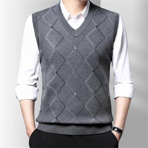 Men's Knitted Sweater Casual Vest Winter Thick Warm Vest4