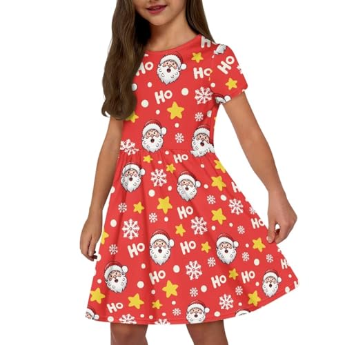 Image of Short Sleeve Dress for Girls with Pockets Cute Toddler Girl Clothes Summer 2-12