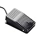 Push Button Foot Pedal Switch Metal Momentary Electric Non-Slip Industrial Foot Switch for Machine Control, Flame Retardant TFS- Replacement, SPDT 10A 250V AC, Heavy Duty with 100mm Cord