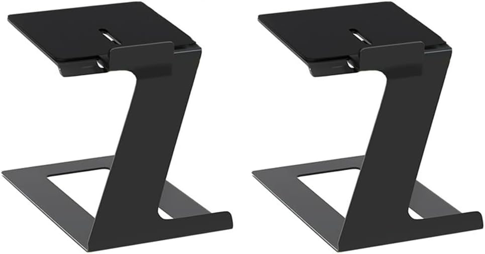 Desktop Speaker Stands Pair - Adjustable Riser for Small & Medium Bookshelf Speakers - Perfect for Computer Audio Home Theater and Enhanced Sound Quality