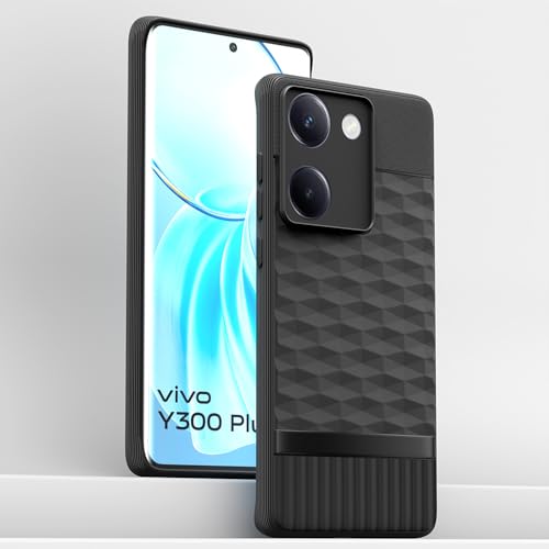Image of Outlouders Bumper Case for Vivo Y300 Plus 5G | Full Camera Protection | TPU Soft Flexible Shockproof Back Cover (Black)
