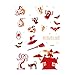 1 PC NOUVEAU Étanche Halloween Décor Lumineux Tatouage Temporaire Autocollants Visage Autocollant Personnalité Parti Mascarade Tattoo Sleeve, Le-010, Espagne