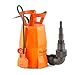 Produktbild Waldbeck Nemesis-T400S Tauchpumpe - Teichpumpe, Wasserpumpe, 400 Watt, 7000 Liter/h, leistungsstark, Förderhöhe 7 m, 10 m Kabel, inkl. Adapter für Verschiedene Schlauchgrößen, 3,6 kg, orange