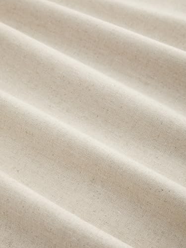 CIDER Dresses for Women Linen Blend V Neck Ruffle Ruched Midi Dress Solid Regular Fit Mid Waist Fall Dress4