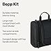 Amazon Essentials Spacious Toiletry Bag, Hanging Cosmetic Dopp Kit with Compartments, Portable, Polyester, Black (Previously Amazon Basics)
