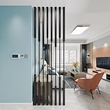 Separador de habitación de listones de metal, separador de dormitorio y espacio para decoración del hogar, moderno, ligero y perfecto para sala de estar y oficina