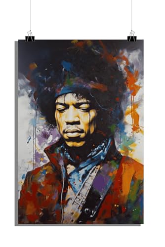 25 Artstreet Jimi Hendrix Poster - Décoration murale de légende du rock - Impression d'art mural de qualité supérieure - Parfait à encadrer (taille 50 x 70)