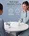 iWALK 3 in 1 Wireless Charging Stand with Auto Rotation, Charging Station with Magnet for Apple Devices, 15W Foldable Wireless Charger Station for iPhone 17 16 15 14 13 & Apple Watch & Airpods, White