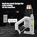 Huepar Tools Heat Gun 10 Accessories Hot Air Gun with LCD Digital Display, 122℉-1112℉(50℃-600℃) Temperature & Air Flow Adjustable, 12.5A, Overload Protection for Crafts, Shrinking PVC, Stripping Paint