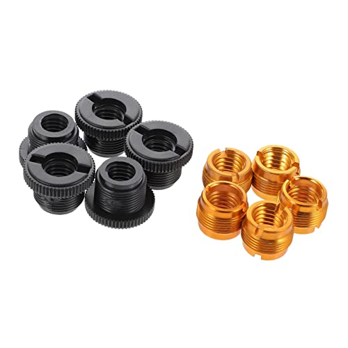 10pcs Microphone Clip Nut Tripod Camera Accessories Microphone Stand Aluminum Mic Mount 3/8 to 5/8 Adapter Mic Adapter Mic Screw Adapter Mic Thread Adapters Helmet Tent