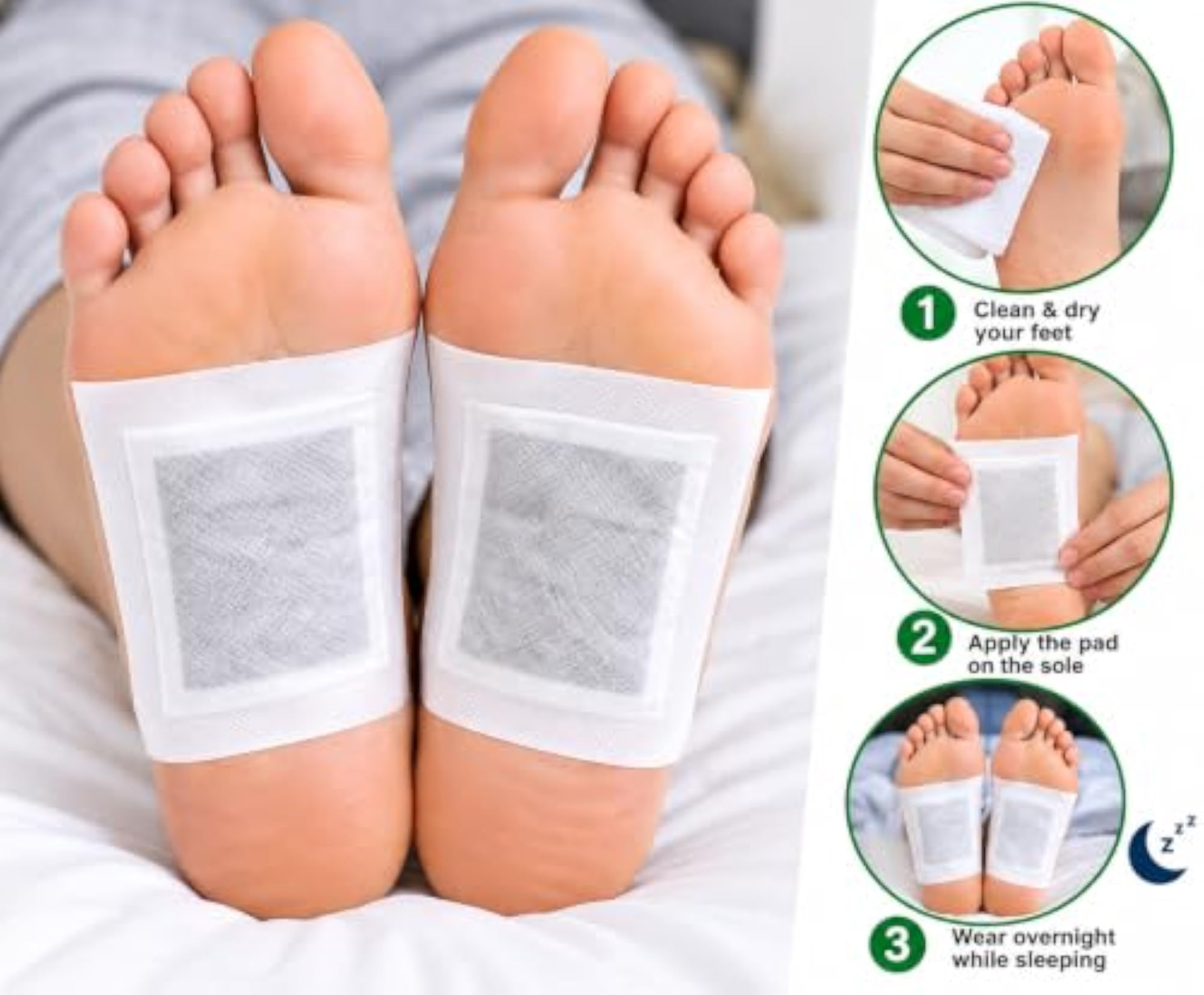 KINOOKI Ginger Foot Pads, Self-Adhesive, Pack of 10