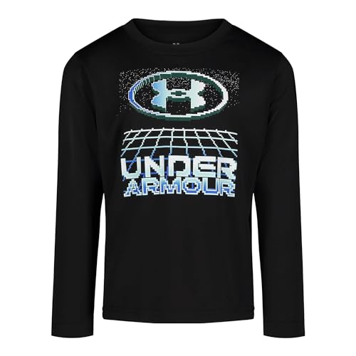 Image of Under Armour Boys' Long Sleeve Logo Graphic T-Shirt, Lightweight & Breathable, Relaxed Fit