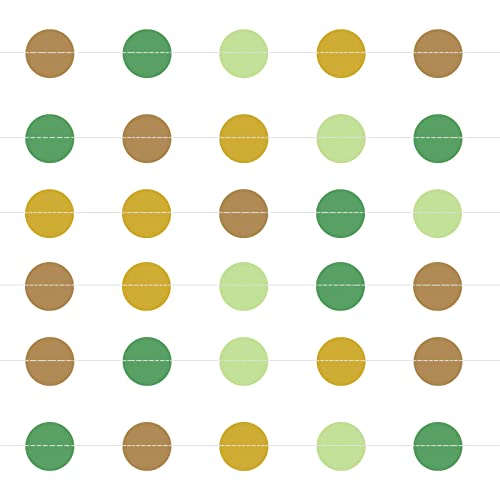 Stern Girlande Gold 16 Meter - Papiergirlande Mit Kreisen Für Geburtstagsdeko