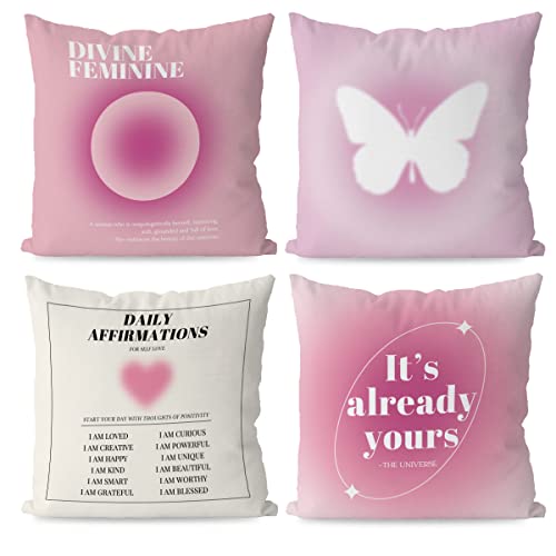 Trendy Y2K Aesthetic Throw Pillows