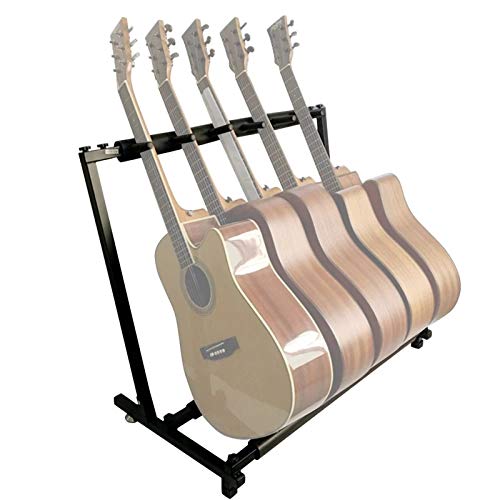 GRAEBA Support De Guitare Multi Guitare Stand 5 Support d’affichage Universel Pliable Rack Portable Noir for Acoustique… - Les Beatles, Paul McCartney, John Lennon, RIngo Starr, George Harrison GRAEBA Support De Guitare Multi Guitare Stand 5 Support d'affichage Universel Pliable Rack Portable Noir for Acoustique… – Image 4