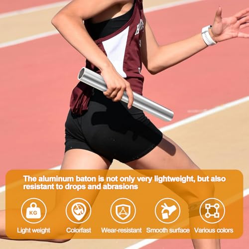 Baguettes de relais athlétisme terrain aluminium léger durable - 3