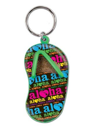 Heart of Hawaii Techno Sand Slipper Keychain