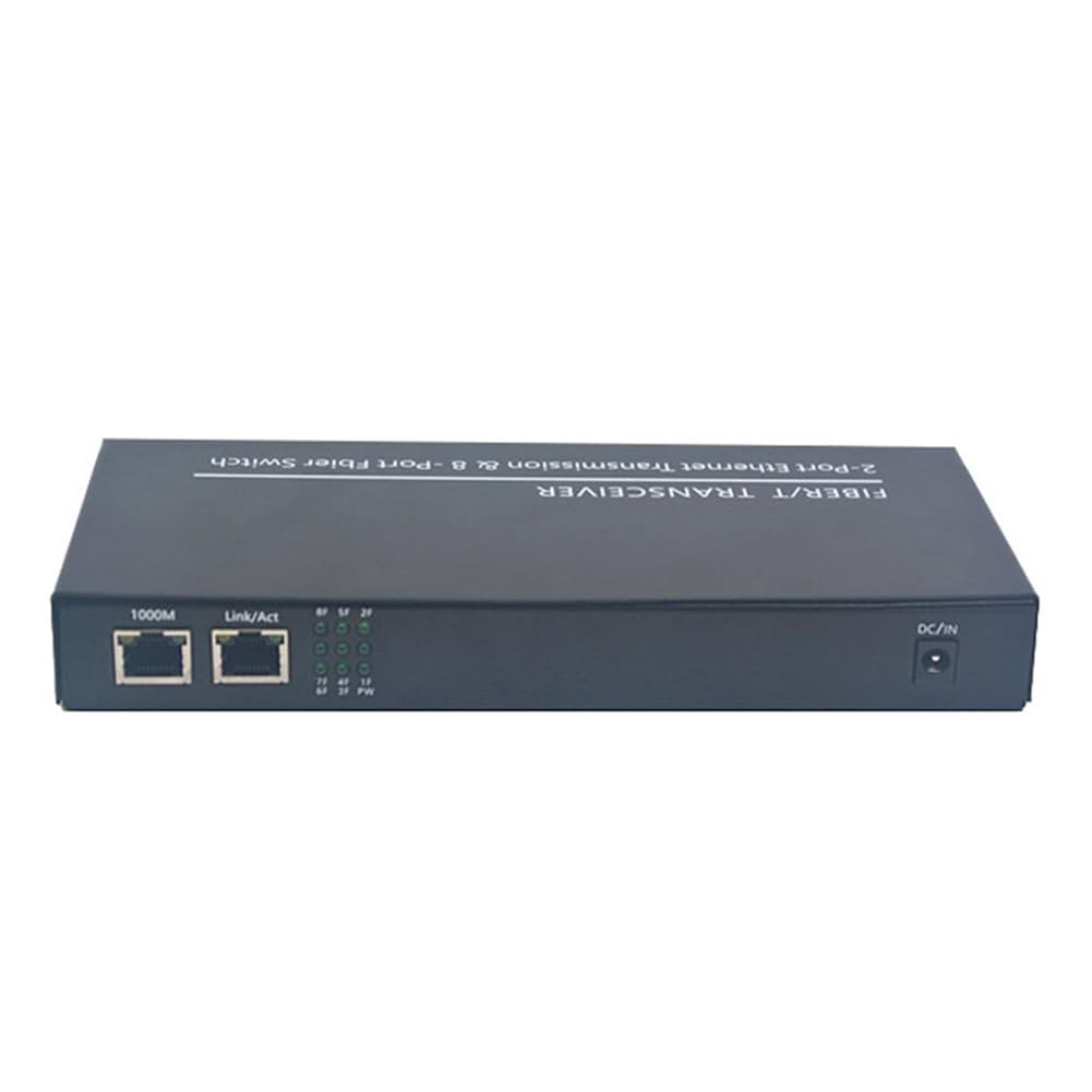 Commutateur Fibre Optique Gigabit 8 SC 2 1000M RJ45 Gigabit Ethernet Switch Media Converter 5V3A B Prise UE