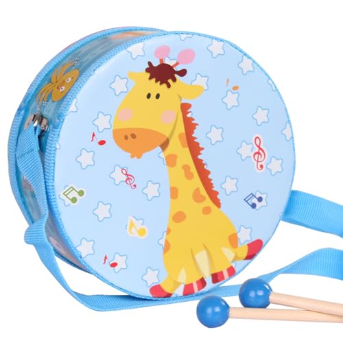 Kindertrommel aus Holzspielzeug,Kleinkinder Schlagzeugset,Schlaginstrument Spielzeug Kinder Schlagzeug aus Holz Musikspielzeug für Kinder ab 3 Jahren Jungen Mädchen Geburtstagsgeschenke
