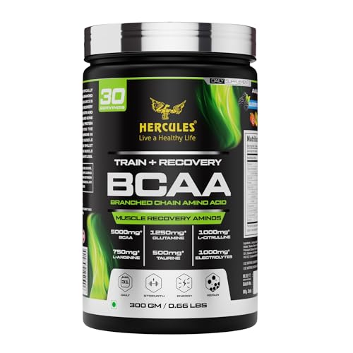 Hercules BCAA Muscle Recovery & Endurance Promotes Faster Muscle Recovery | Orange Mango | 300g