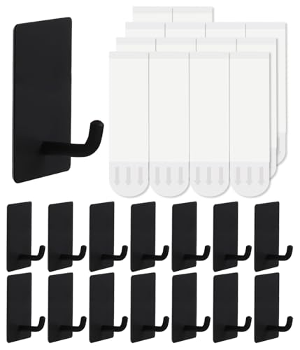 14 Pcs Towel Hooks with Removable Strips for Hanging, Adhesive