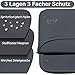 AIPIE Laptoptasche 15 15.6 Zoll Stoßfest 36.5x26.5x2 cm Laptop Notebook Tasche Aktentasche Herren Business Laptophülle Kompatibel Acer, Asus, Dell, Lenovo Sleeve Case Hülle Schutzhülle Gray 15,6 Zoll