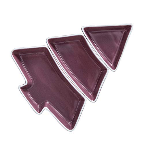 ERoomQ Beautiful Home Supplies Creative Ceramic Snack Fruit Plate with Dried Fruit Plate Fruit Plate Appetizer Plate/Purple,
