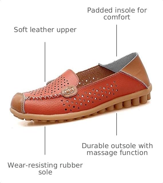 Image of VenusCelia Women's Floral Comfort Walking Flat Loafer